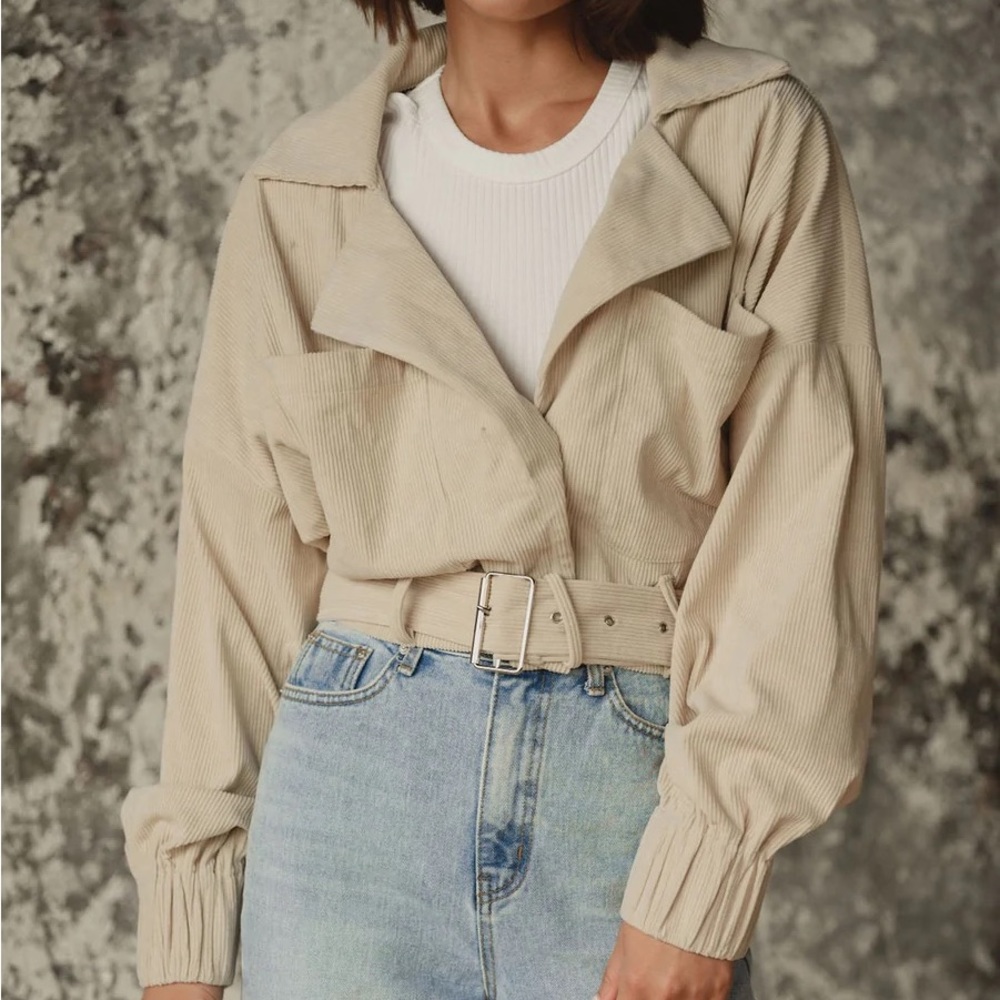 Cropped corduroy jacket